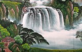 【已售】吴东六尺聚宝盆风水画《源远流长》