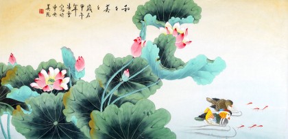 【已售】北京美协凌雪四尺作品《和和美美》