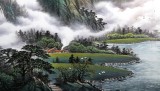 【已售】张慧仁六尺精品山水《春山半是云》