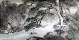 【已售】民盟美协理事黄奇松四尺《瘦根盘地远》