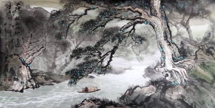 【已售】民盟美协理事黄奇松四尺《瘦根盘地远》