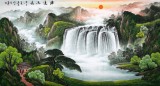 【已售】吴东六尺风水画《源远流长》