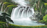 【已售】吴东四尺聚宝盆山水画《旭日祥云》