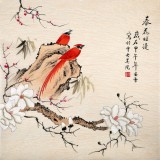 【已售】北京美协凌雪四尺斗方《春花烂漫》