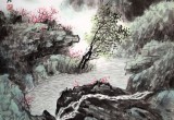 【已售】山水画协会副主席程冰石三尺《山青水秀》