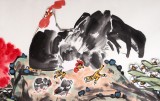 曲逸之 四尺《富贵吉祥》 河南省著名花鸟画家