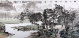 民盟美协理事黄奇松四尺《漓江烟雨》
