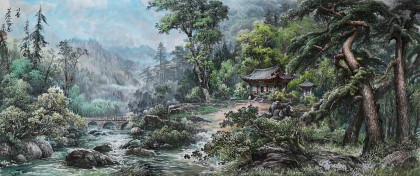 【已售】朝鲜画家 金林 作品《夏天》