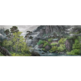 小八尺朝鲜国画《七宝山的夏天》
