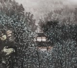 民盟美协理事黄奇松小六尺《一雨经时势未休》