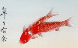 【已售】北京美协凌雪 三尺鲤鱼国画《年年有余》