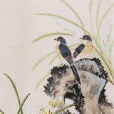 【已售】北京美协凌雪 四条屏花鸟画《梅兰竹菊》