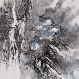 SK北京美协张春奇四尺《白云深处有人家》（询价）