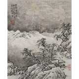 孔方 小尺寸《云开雪栈图》（询价）