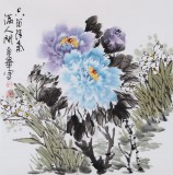 【SK已售】河北著名老花鸟画家刘卓华四尺斗方《只留清气满人间》