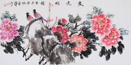 【已售】刘卓华 四尺《春光明媚》 河北著名老画家