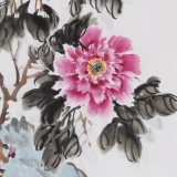 【已售】刘卓华 四尺牡丹《贵寿无极》 河北著名老画家（询价）