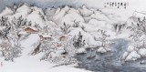 宁全喜 四尺《山乡雪霁》国家画院龙瑞工作室画家