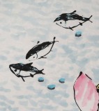 【已售】名家王永刚四尺三开手指画《生机》(询价)