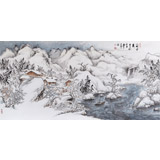 宁全喜 四尺《山乡雪霁》国家画院龙瑞工作室画家