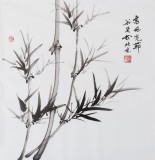 【已售】三尺斗方竹子画《高风亮节》