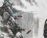 SK北京美协张春奇四尺《漓江春雨》（询价）