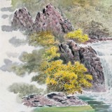 【已售】朝鲜画家赵元哲 四尺《金刚山仙河溪谷》