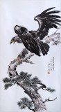 SK朝鲜画家辛哲秀 六尺《雄鹰》
