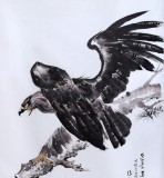 SK朝鲜画家辛哲秀 六尺《雄鹰》