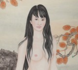 著名仕女画家刘金前 三尺《秋思》