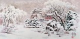 朝鲜画家赵元哲 四尺《平壤古迹》