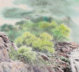 朝鲜画家赵元哲 四尺《金刚山溪谷》