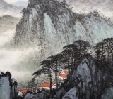 【已售】名家刘金河四尺山水画《青山霁后云犹在》
