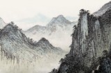 【已售】名家刘金河四尺山水画《青山霁后云犹在》