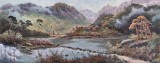 【已售】朝鲜画家朴春龙 小八尺《山村的秋天》