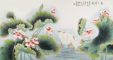【已售】北京美协凌雪 六尺花鸟画《路路皆通》