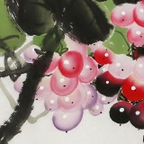 【已售】黄艺三尺葡萄画《硕果图》