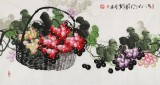【已售】黄艺三尺葡萄画《清秋图》