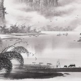 张慧仁小六尺精品山水画《象山水月》