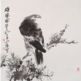 【已售】王向阳 四尺斗方 《雄风图》中国美术家协会会员