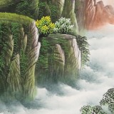 【已售】吴东小六尺聚宝盆山水画《源远流长》