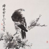 【已售】王向阳 四尺斗方 《雄风图》中国美术家协会会员