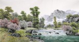 SKSD朝鲜名家蔡京华 四尺《山河的春天》