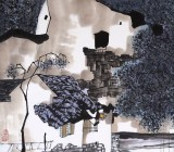 SK辽宁工美教授苗雨 四尺斗方《江南夏韵》师从吴冠中（询价）