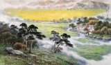 SKSD朝鲜画家宋明哲 四尺《乡村的早晨》