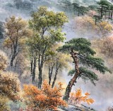 【已售】朝鲜画家金善国 四尺《妙香山祝圣殿》