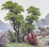 SKSD朝鲜名家蔡京华 四尺《山河的春天》