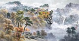 【已售】朝鲜画家金善国 四尺《妙香山祝圣殿》