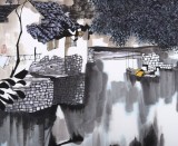 SK辽宁工美教授苗雨 四尺斗方《江南夏韵》师从吴冠中（询价）