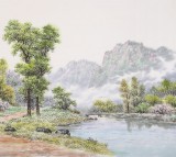 【已售】朝鲜画家蔡京华 四尺《故乡的小路》